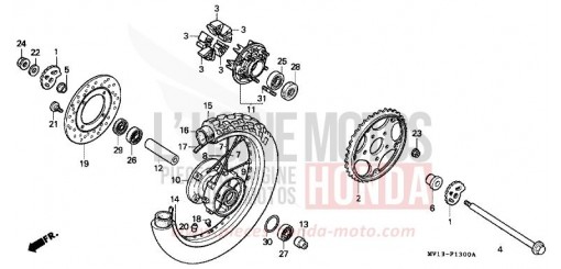 REAR WHEEL XRV750M de 1991